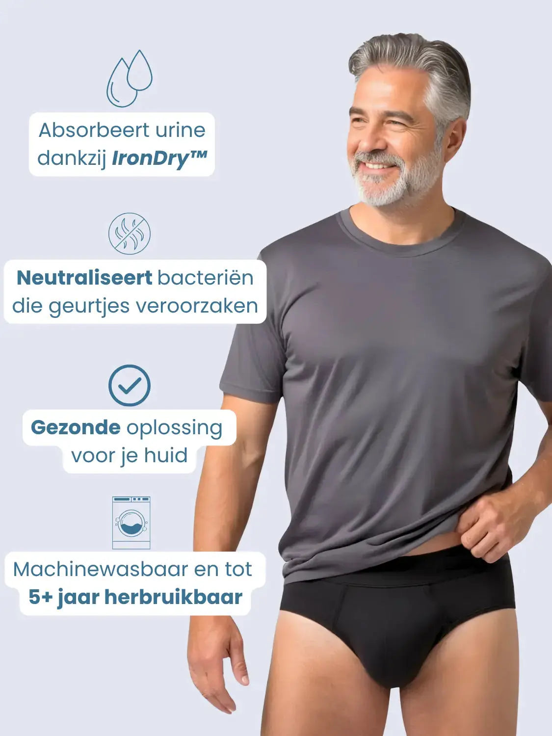 Ben's Originele Incontinentieslips (Marineblauw) BEN'S BOXERS
